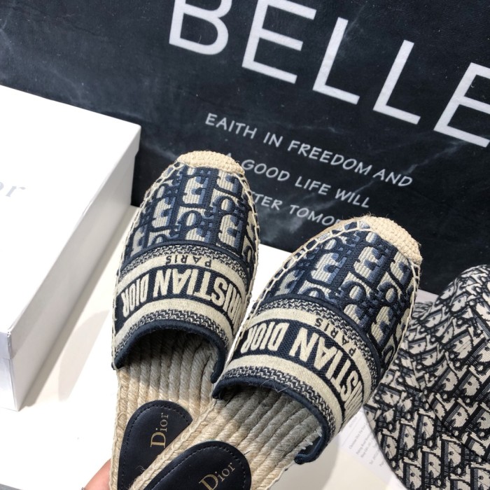 DIOR Granville Closed Toe Slippers Women's Dark Blue