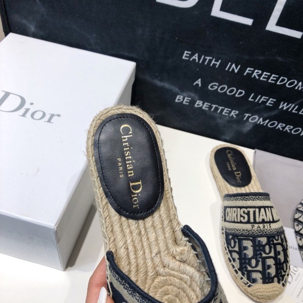 DIOR Granville Closed Toe Slippers Women's Dark Blue