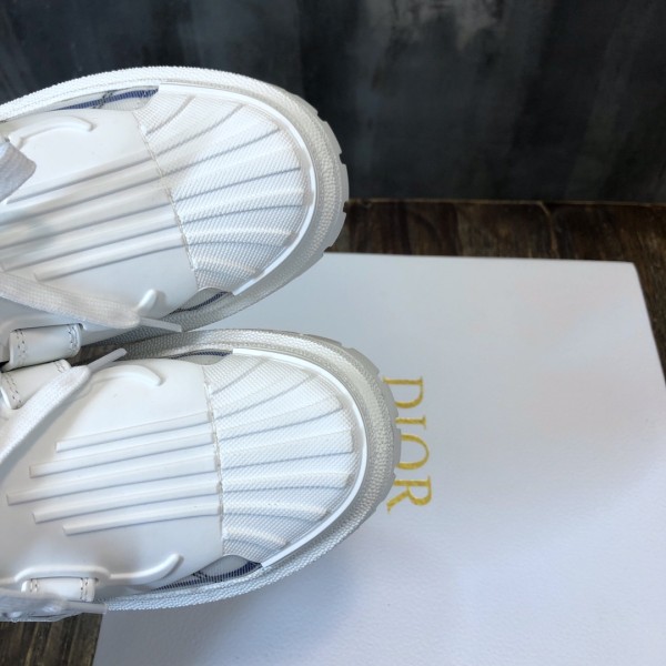DIOR ID Shell Shoes Low Top Skateboard Shoes Women's White Blue
