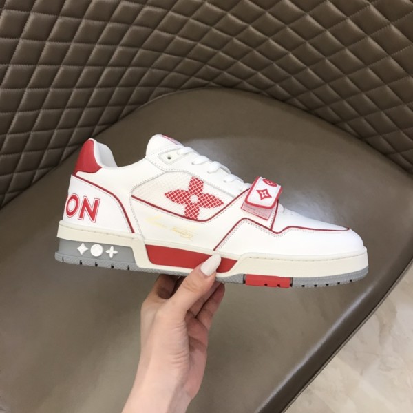 Louis Vuitton Trainer Red Mesh