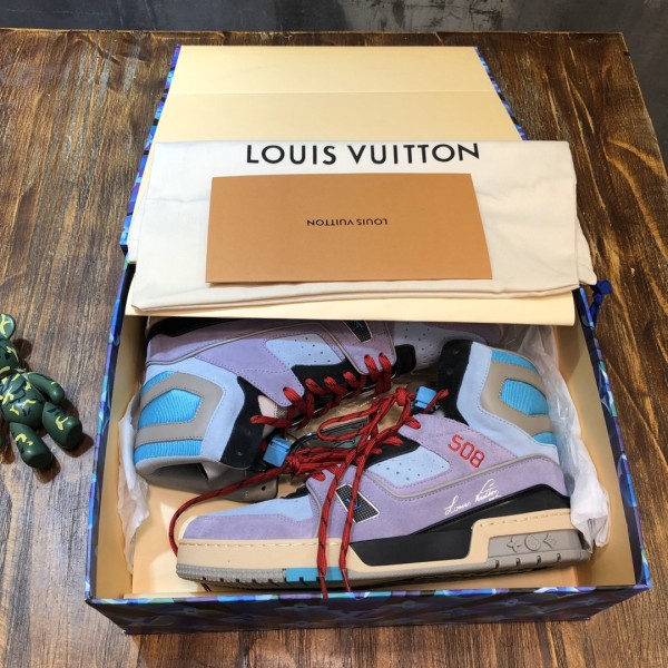 Louis Vuitton Trainer Sneaker Boot Purple