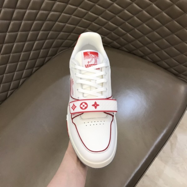 Louis Vuitton Trainer Red Mesh