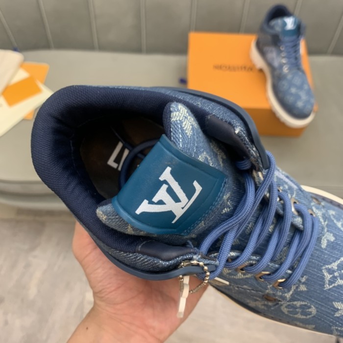 LOUIS VUITTON Monogram Denim Ankle Boots