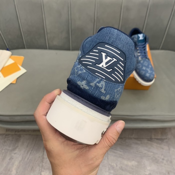 LOUIS VUITTON Monogram Denim Ankle Boots