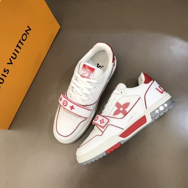Louis Vuitton Trainer Red Mesh