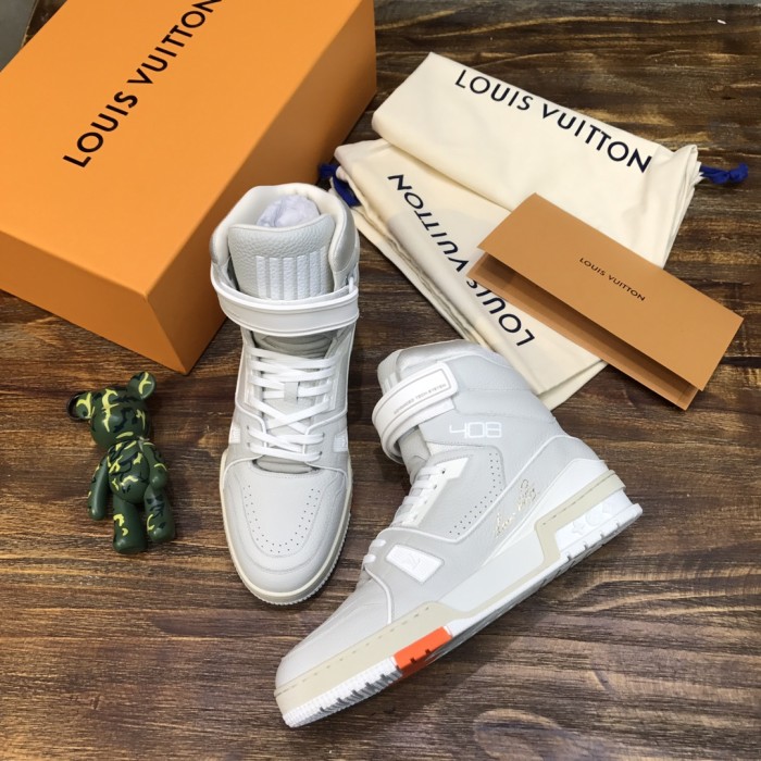 Louis Vuitton Trainer High Top Grey