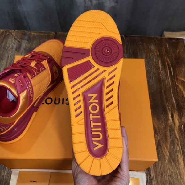 Louis Vuitton Trainer Red Orange