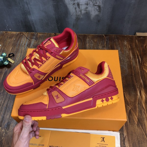 Louis Vuitton Trainer Red Orange