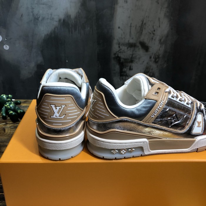 Louis Vuitton Trainer Metallic Beige