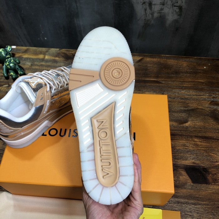 Louis Vuitton Trainer Metallic Beige