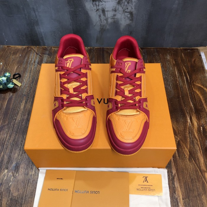 Louis Vuitton Trainer Red Orange