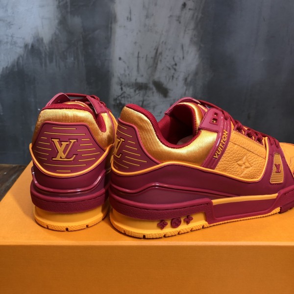 Louis Vuitton Trainer Red Orange