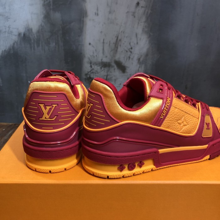 Louis Vuitton Trainer Red Orange