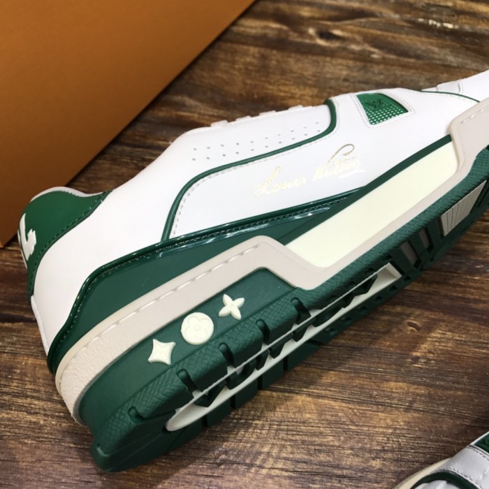 Louis Vuitton LV Trainer Sneaker Low White Green