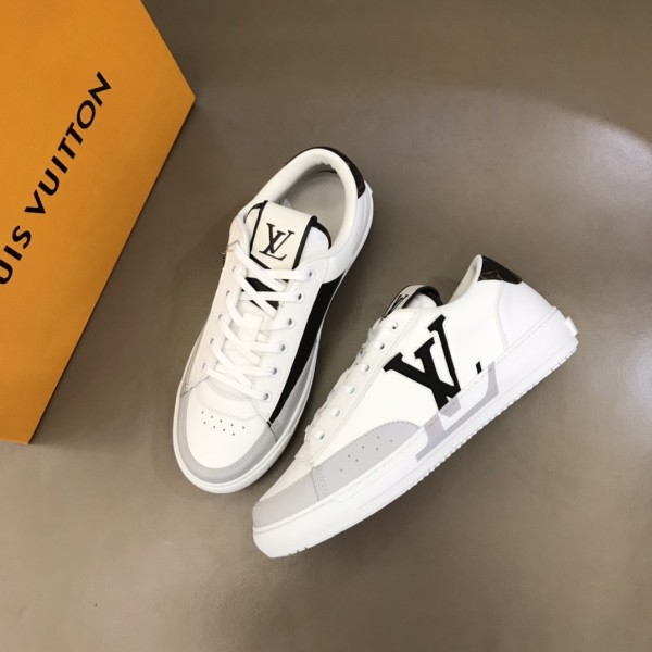 Louis Vuitton Charlie Trainers White Cacoa Brown Black