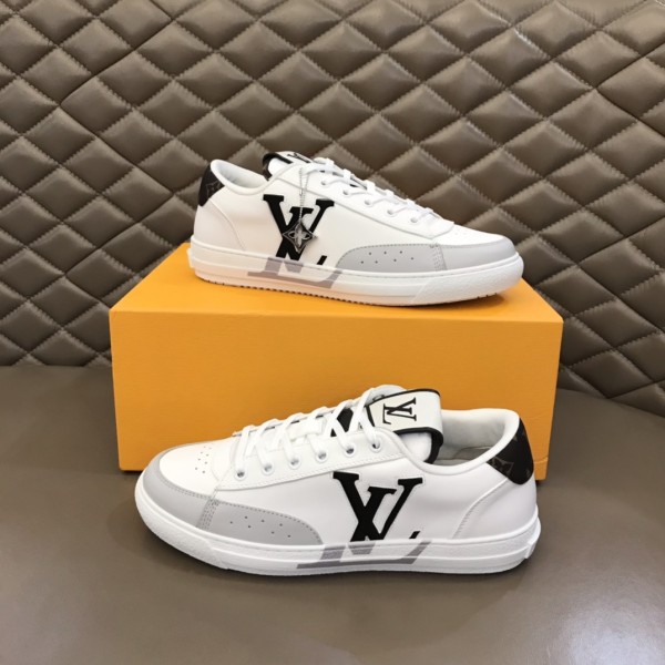 Louis Vuitton Charlie Trainers White Cacoa Brown Black