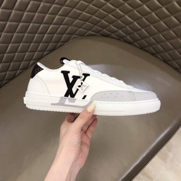 Louis Vuitton Charlie Trainers White Cacoa Brown Black