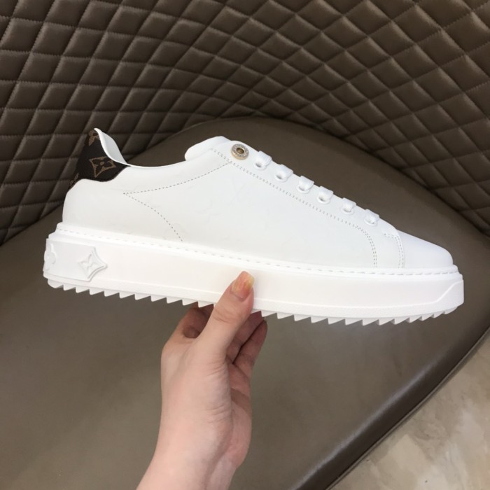 LOUIS VUITTON Time Out Sneakers 'White With White Monogram'
