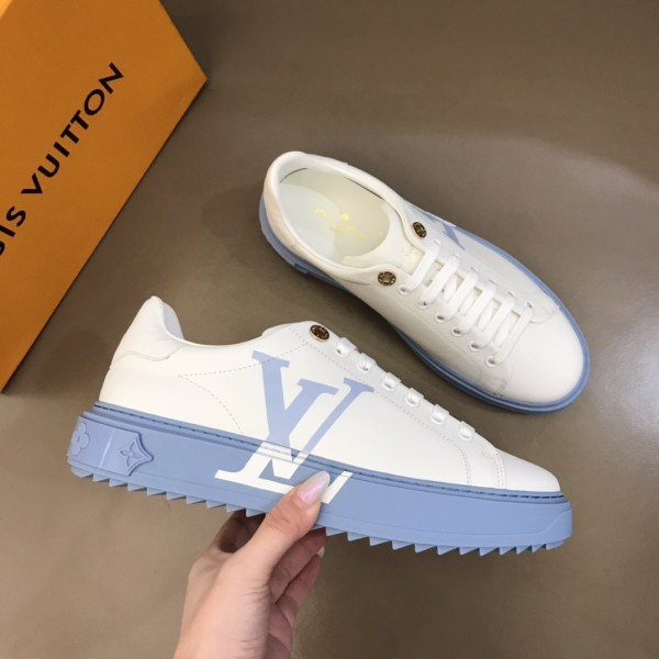 LOUIS VUITTON Time Out Sneakers 'White Blue' Women's