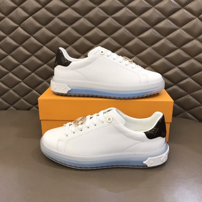 LOUIS VUITTON Time Out Sneakers 'White Blue Gold' Women's
