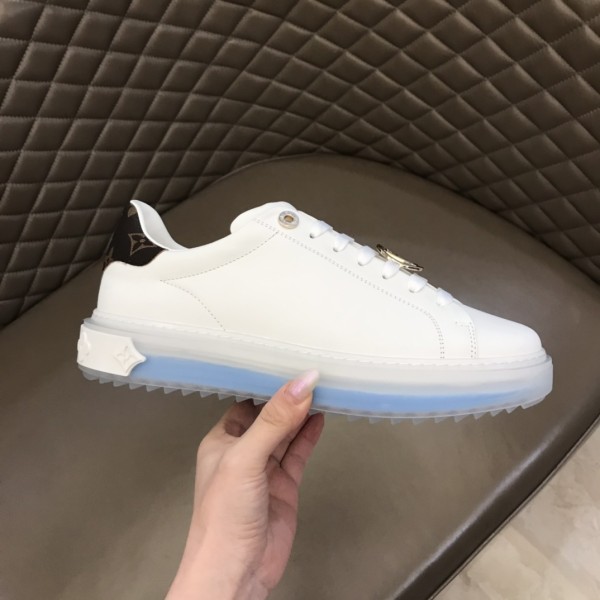 LOUIS VUITTON Time Out Sneakers 'White Blue Gold' Women's