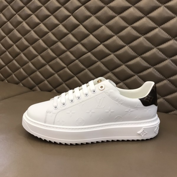 LOUIS VUITTON Time Out Sneakers 'White With White Monogram'