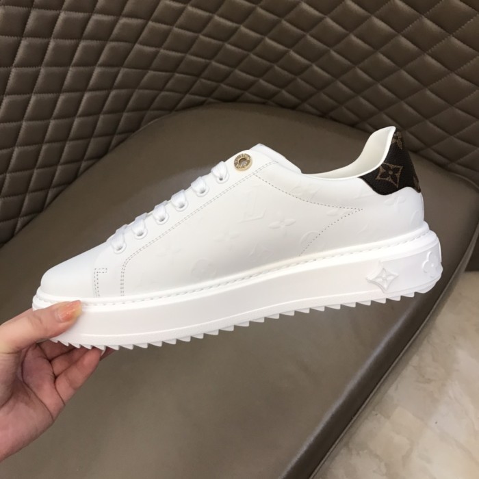 LOUIS VUITTON Time Out Sneakers 'White With White Monogram'