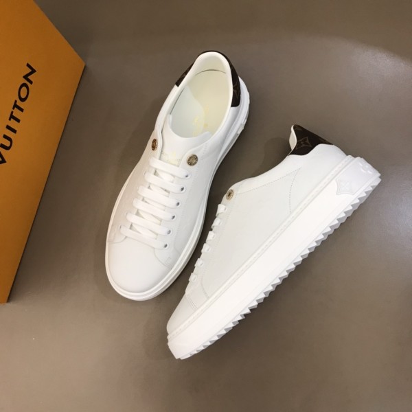 LOUIS VUITTON Time Out Sneakers 'White With White Monogram'