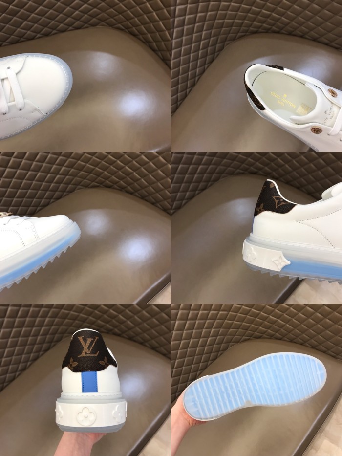 LOUIS VUITTON Time Out Sneakers 'White Blue Gold' Women's