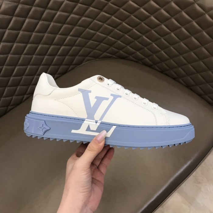 LOUIS VUITTON Time Out Sneakers 'White Blue' Women's
