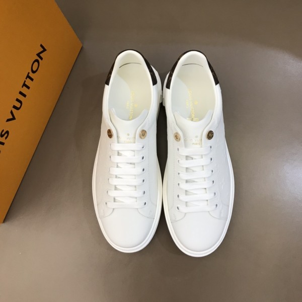 LOUIS VUITTON Time Out Sneakers 'White With White Monogram'