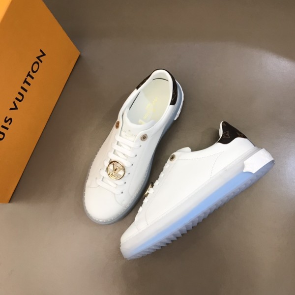 LOUIS VUITTON Time Out Sneakers 'White Blue Gold' Women's
