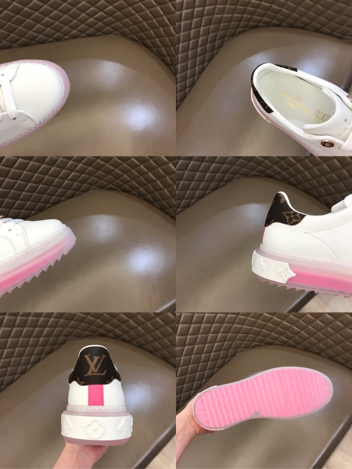 LOUIS VUITTON Time Out Sneakers 'White Pink Gold' Women's