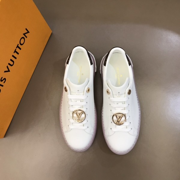 LOUIS VUITTON Time Out Sneakers 'White Pink Gold' Women's