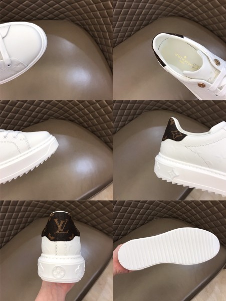 LOUIS VUITTON Time Out Sneakers 'White With White Monogram'