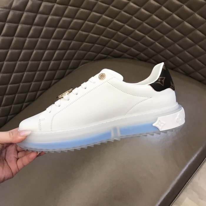LOUIS VUITTON Time Out Sneakers 'White Blue Gold' Women's
