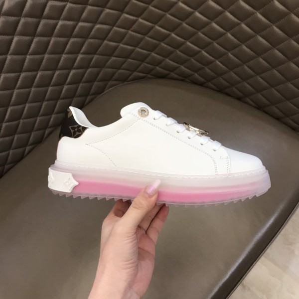LOUIS VUITTON Time Out Sneakers 'White Pink Gold' Women's