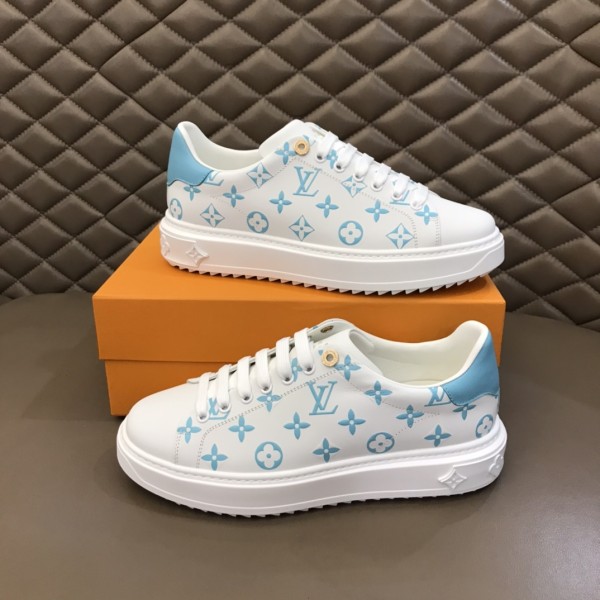 LOUIS VUITTON Lv Time Out Casual Shoes Blue Women's