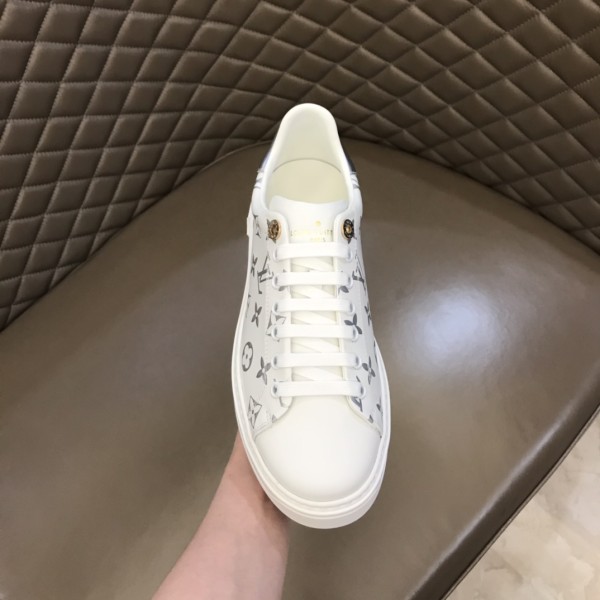 LOUIS VUITTON Time Out Sneakers 'White With Silver Monogram' Women's