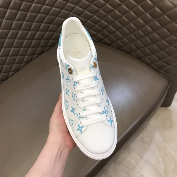 LOUIS VUITTON Lv Time Out Casual Shoes Blue Women's