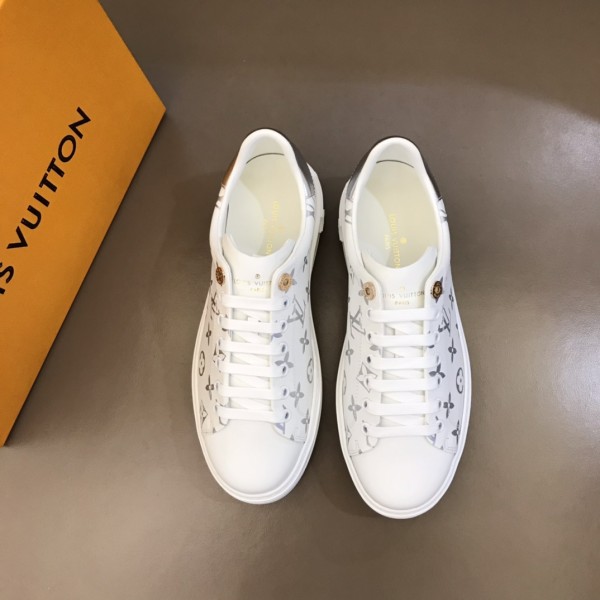 LOUIS VUITTON Time Out Sneakers 'White With Silver Monogram' Women's