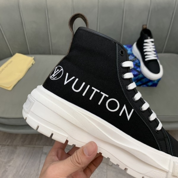 LOUIS VUITTON Squad Platform Ankle Sneakers 'Black' Women's