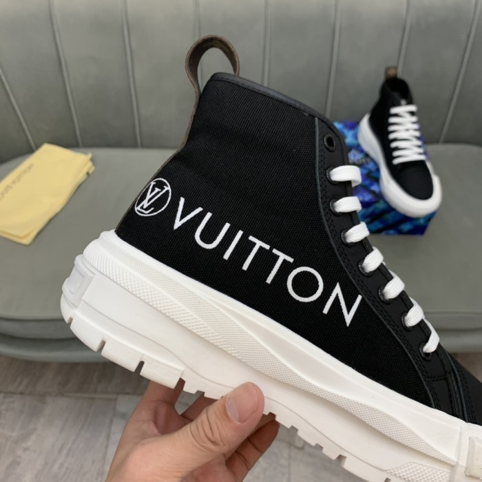 LOUIS VUITTON Squad Platform Ankle Sneakers 'Black' Women's