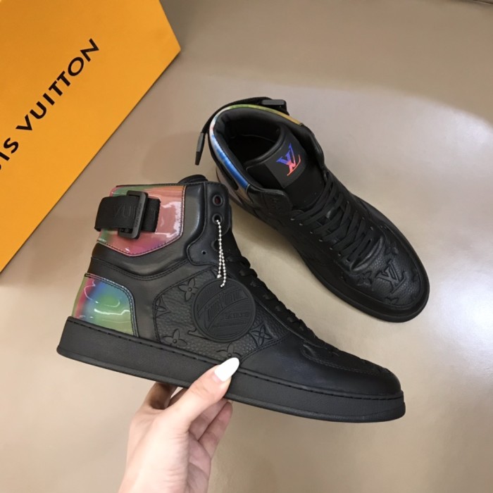 LOUIS VUITTON Rivoli Ankle Sneakers 'Black With Iridescent Back' Rivoli