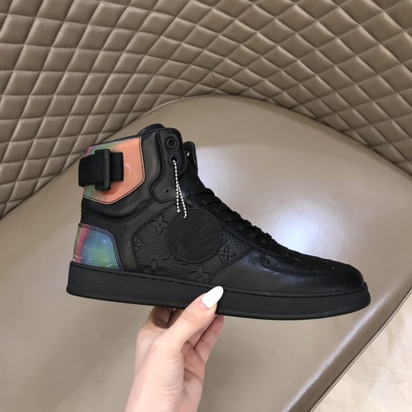 LOUIS VUITTON Rivoli Ankle Sneakers 'Black With Iridescent Back' Rivoli