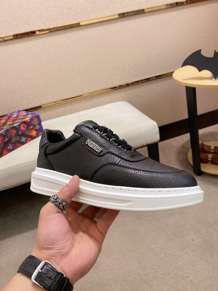 LOUIS VUITTON Beverly Hills Sneakers 'Black With White Logo'