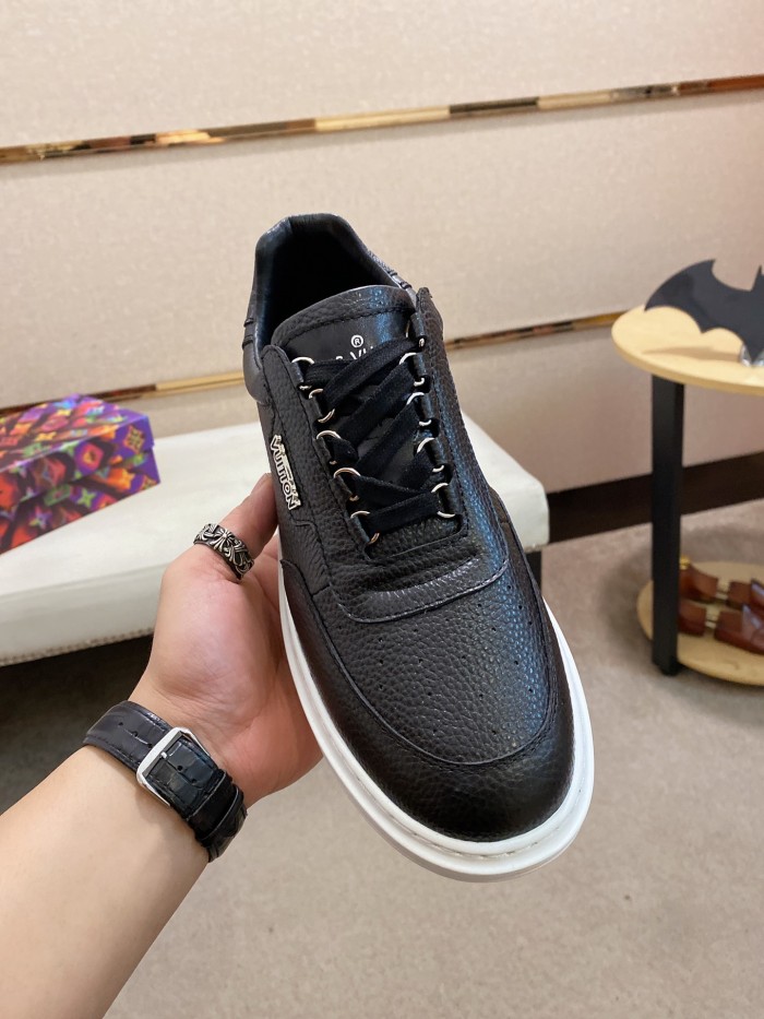 LOUIS VUITTON Beverly Hills Sneakers 'Black With White Logo'