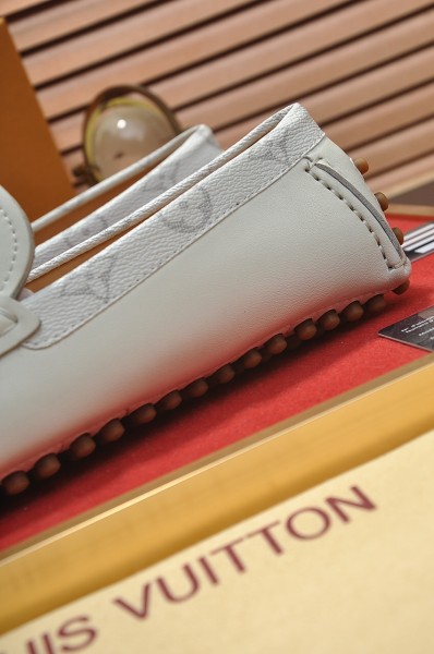 LOUIS VUITTON Hockenheim Leather Casual Shoes Men's White