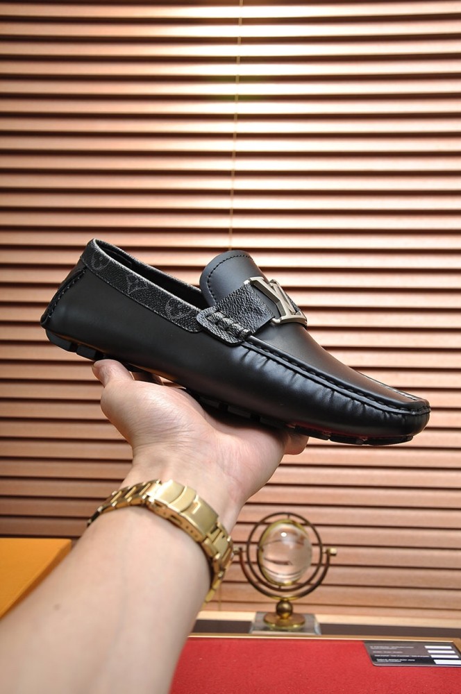 LOUIS VUITTON Monte Carlo Loafers Men's Black