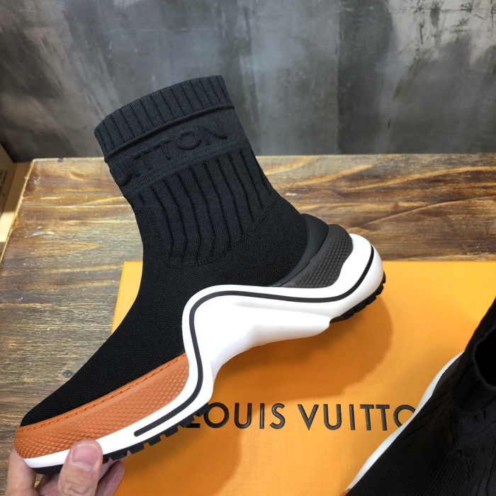 LOUIS VUITTON Archlight High top Casual Shoes Women's Black Orange
